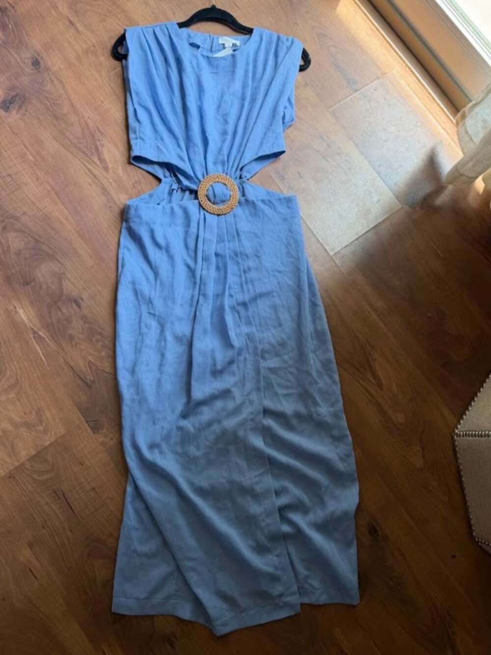 NWT‎ IBIZA by Anne Cole Blue Cutout Swim Cover-Up Maxi Dress